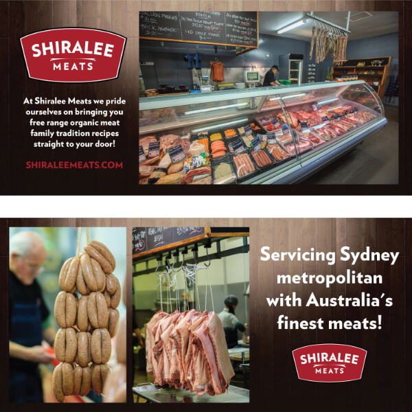 Shiralee Meats Promotional Postcard design