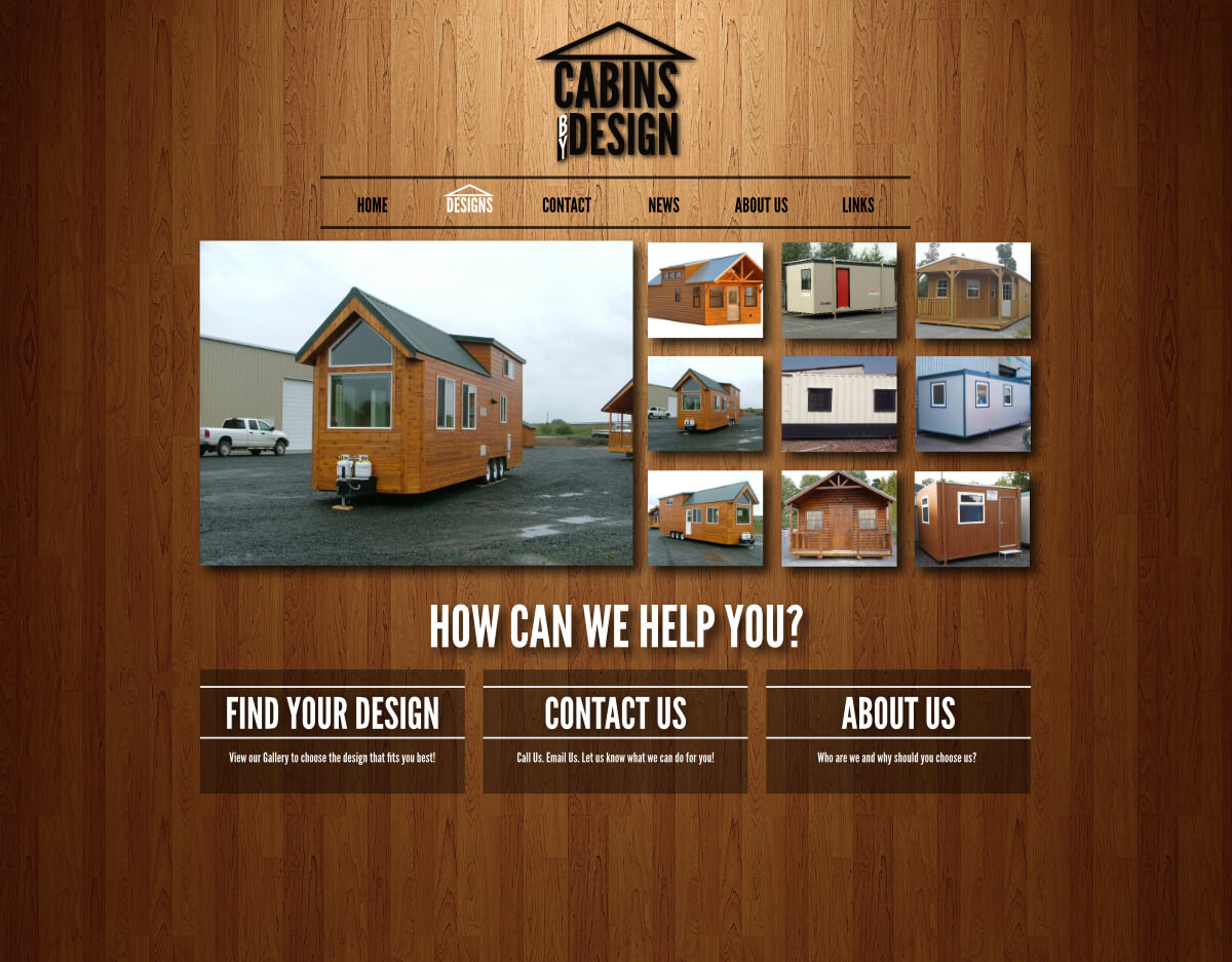 Cabins by Design website