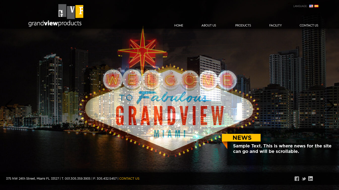 Grandview Products website
