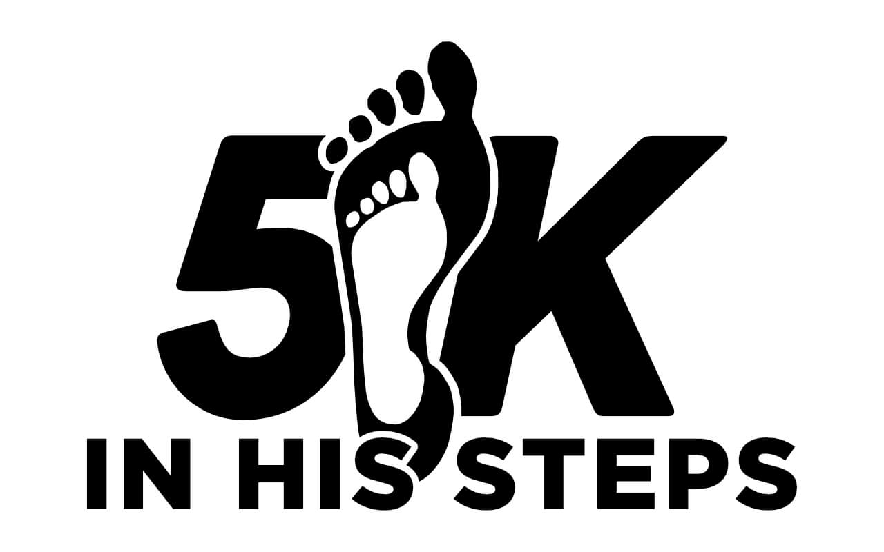 In His Steps 5K logo design