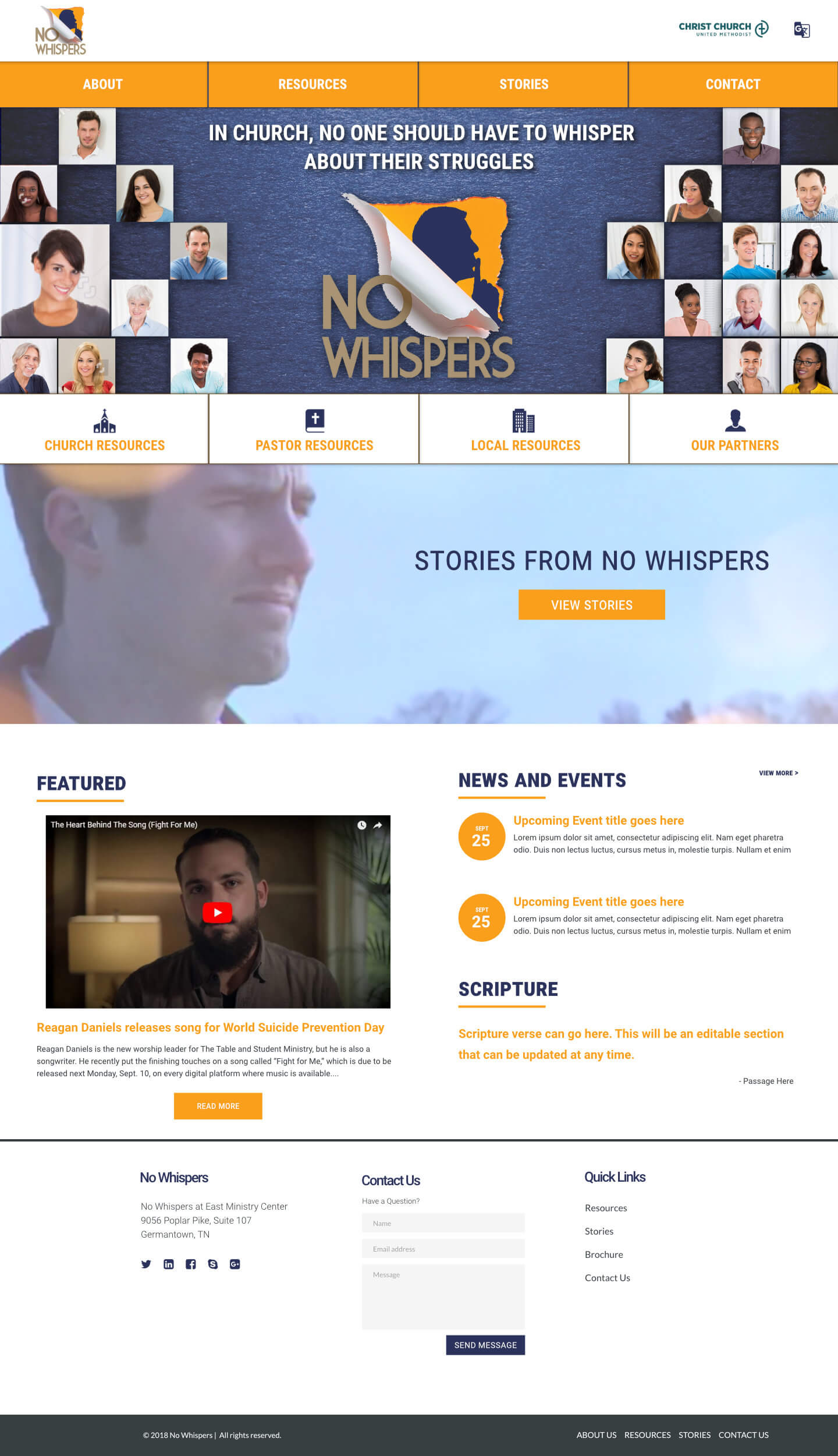 No Whispers website